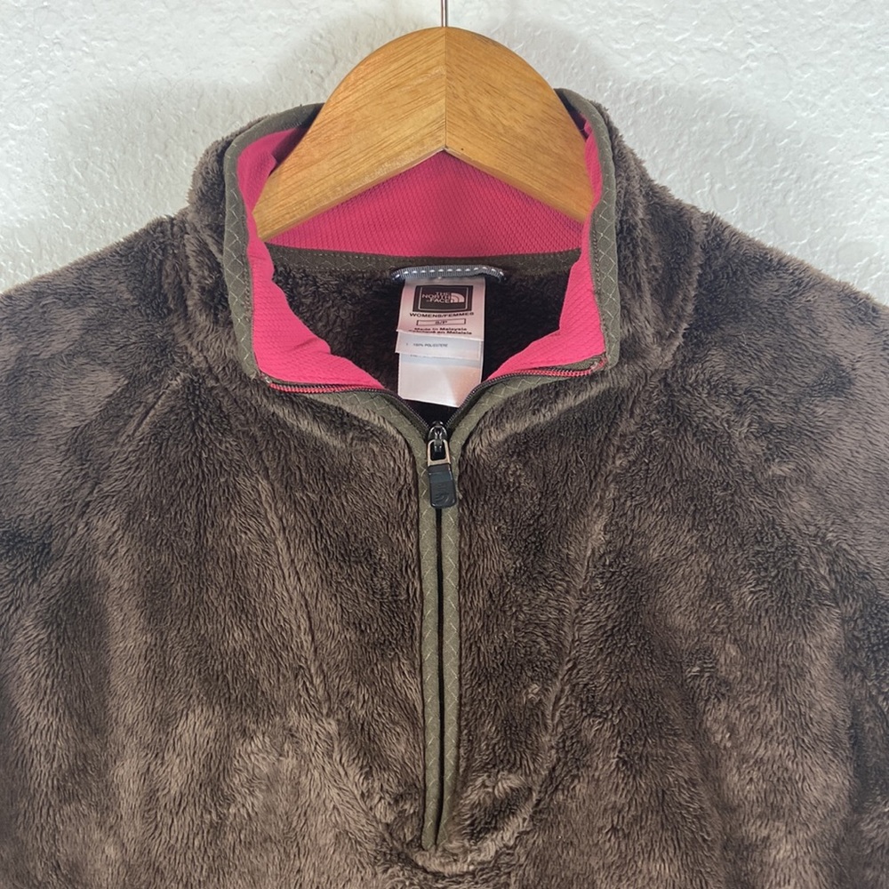 The North Face Chocolate Brown Teddy Quarter Zip - Picture 8 of 10